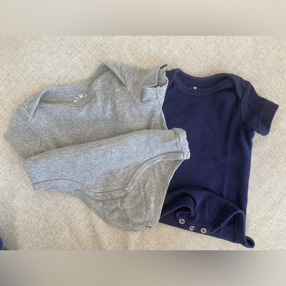 Two Primary onesies - 0-3m